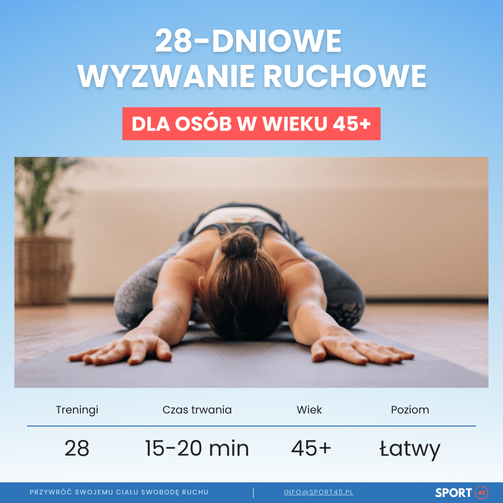 28-dniowe wyzwanie ruchowe dla osób w wieku 45+