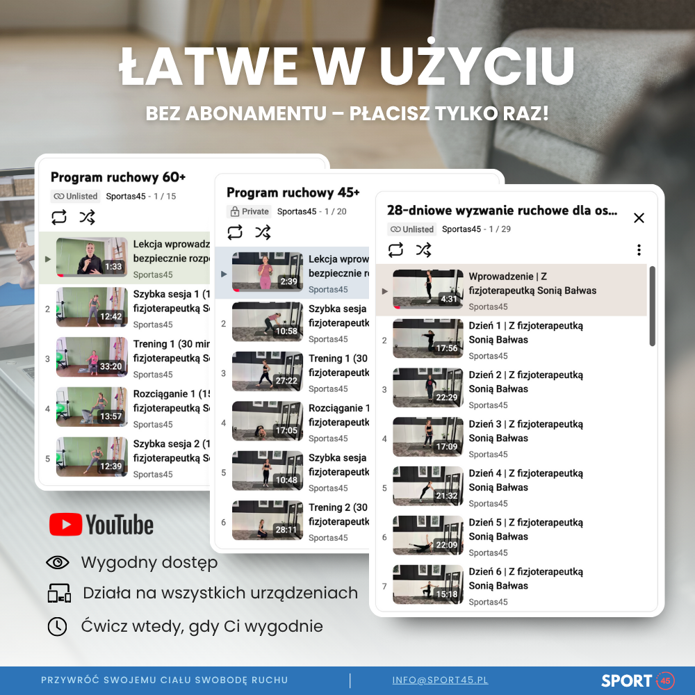 Program ruchowy 45+ dla początkujących